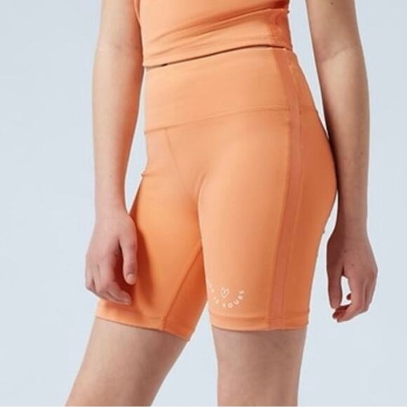 ATHLETA x SIMONE BILES Orange Active Workout Gym Biker Shorts Girls Size XL/14‎ - Picture 1 of 12